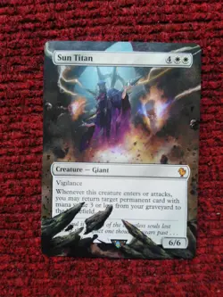 Sun Titan MTG Final Fantasy Commander Hand Painted Borderless Full Altered Art v - Image 2
