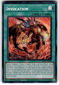 Yugioh! Invocation - MP24-EN060 - Prismatic Secret Rare - Alternate Art - 1st Ed - Image 1