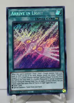 Arrive In Light DAMA-EN050 Secret Rare 1st Edition Yugioh TCG NM/M - Image 1