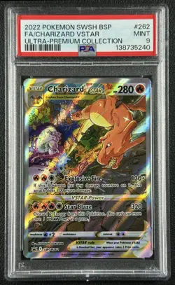 CHARIZARD VSTAR FA PSA 9 2022 POKEMON SWSH BSP #SWSH262 ULTRA PREMIUM COLL 5240 - Image 1