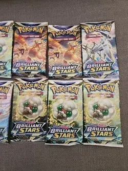 10x Pokemon TCG Brilliant Stars Booster Packs - NEW SEALED LOT - Image 3