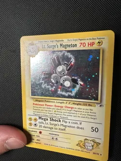 Pokemon TCG Lt. Surge’s Magneton 8/132 Holo Rare Gym Heroes Vintage WOTC LP - Image 2