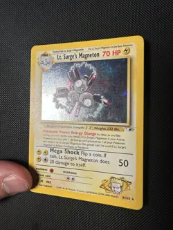 Pokemon TCG Lt. Surge’s Magneton 8/132 Holo Rare Gym Heroes Vintage WOTC LP - Image 3