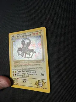Pokemon TCG Lt. Surge’s Magneton 8/132 Holo Rare Gym Heroes Vintage WOTC LP - Image 4