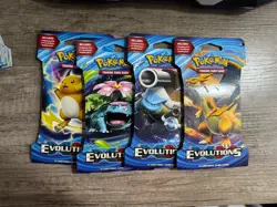 Pokemon TCG XY Evolutions Booster Packs 4-Pack Full Art Set 2016 Edition - Image 1
