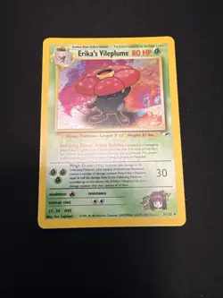 Pokemon TCG Erika's Vileplume Gym Heroes Holo Rare Unlimited LP/NM Card 5/132 - Image 2