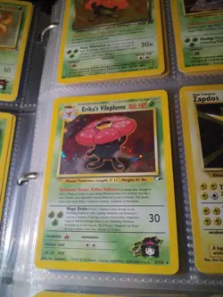 Pokemon TCG Erika's Vileplume Holo Rare Gym Heroes 5/132 LP/NM Condition - Image 2