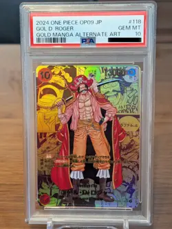 PSA 10 Gol D Roger OP09-118 Manga Alt Art Comic Parallel One Piece Card - Image 1