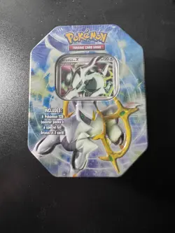 2009 Pokemon Tcg Blue Arceus Tin Factory Sealed New (4 Boosters, 1 Lv X Promo) - Image 1