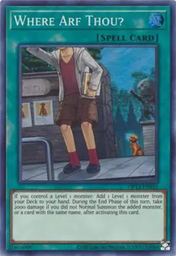 Yu-Gi-Oh Card - OP13-EN010 - WHERE ARF THOUU (super rare holo) - NM/Mint - Image 1