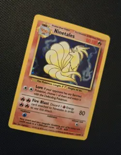 1999 Pokemon TCG Ninetales 12/102 Holo 1999 Base Set Rare Vintage WoTC Card - NM - Image 2
