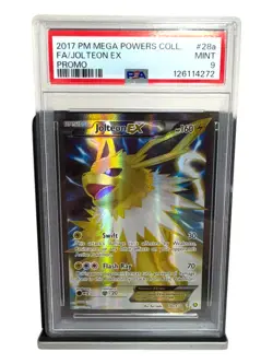 PSA 9 Mint Jolteon EX Full Art Promo Mega Powers Coll 2017 Pokemon 28A/83 - Image 1