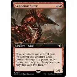 CAPRICIOUS SLIVER (EXTENDED ART) Commander Masters Magic MTG MINT CARD - Image 1