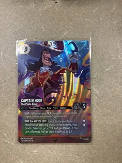 CAPTAIN HOOK The Pirate King ENCHANTED! Disney Lorcana REIGN OF JAFAR 215/204 - Image 3