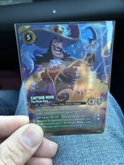 CAPTAIN HOOK The Pirate King ENCHANTED! Disney Lorcana REIGN OF JAFAR 215/204 - Image 1