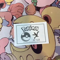 Scyther #123 - 2022 Pokemon Indigo League Sticker Set (Peru) - Image 2