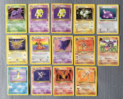 Vintage Pokemon Lot - 14 Cards - Fossil Unlimited Non Holo Rare Pokemon - LP/MP - Image 1