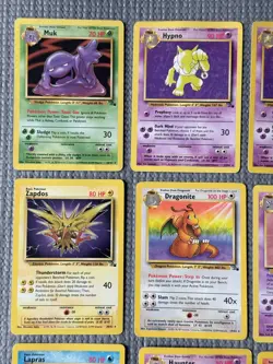 Vintage Pokemon Lot - 14 Cards - Fossil Unlimited Non Holo Rare Pokemon - LP/MP - Image 2