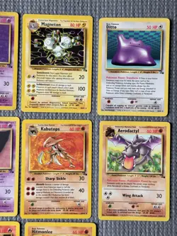 Vintage Pokemon Lot - 14 Cards - Fossil Unlimited Non Holo Rare Pokemon - LP/MP - Image 4