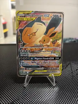 Pokemon TCG Eevee & Snorlax GX SM169 MP/HP Tag Team Promo - Image 1