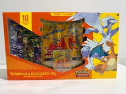 Pokemon Reshiram & Charizard GX Premium Collection Box Sealed - 10 Booster Packs - Image 1