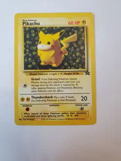 1999 Pokemon Pikachu #1 "ivy" Black Star Promo Damaged WOTC Wizards - Image 1