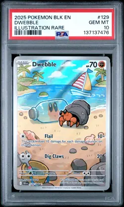 **PSA 10** ENGLISH Pokemon S&V 10.5: BLK EN - Black Bolt Dwebble 129/086 - Image 1