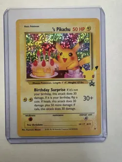 Birthday Pikachu #24 Celebrations Classic Collection Pokemon 2021 NM - Image 1