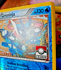 Pokemon TCG Greninja 40/122 Holo 3rd Place Pokemon League Stamp Promo LP - Image 3