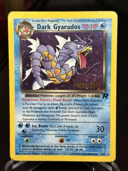 Dark Gyarados (Prerelease) 08/82 Pokemon TCG Team Rocket WOTC Promo Vintage 2000 - Image 1