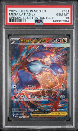 2025 POKEMON MEG EN-MEGA EVOLUTION #181 MEGA LATIAS EX PSA 10 - Image 1