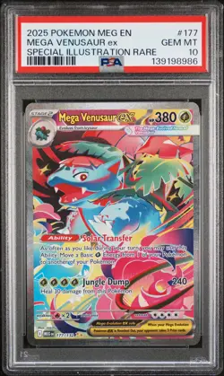 2025 POKEMON MEG EN-MEGA EVOLUTION #177 MEGA VENUSAUR EX PSA 10 - Image 1