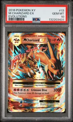 M Charizard EX 13/108 PSA 10 2016 Pokemon XY Evolutions - Image 1