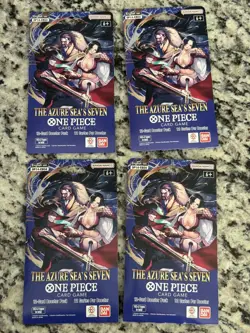 Lot Of 4 One Piece TCG The Azure Sea's Seven Sleeved Booster Packs OP-14 EB04 - Image 1