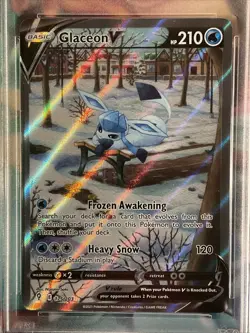Pokemon 2021 SWSH Evolving Skies #175 Glaceon V Full Art PSA 10 - Image 3