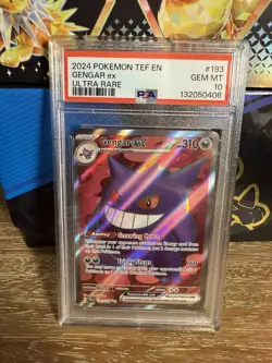 Pokemon Gengar EX TCG 193/162 Ultra Rare Card 2024 Temporal Forces PSA 10 - Image 1