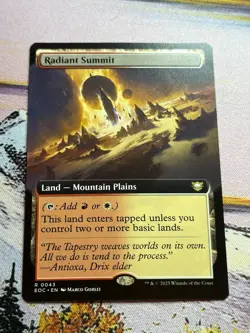 MTG Edge of Eternities EOC Commander 43 Radiant Summit- Rare Borderless - Image 2