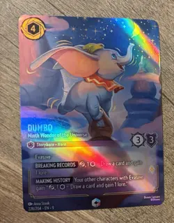 Scratched - Disney Lorcana ENCHANTED Dumbo Ninth Wonder Of The Universe 228/204 - Image 3