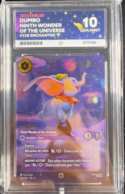 Disney Lorcana Dumbo Ninth Wonder of the Universe Enchanted 228 ACE 10 GEM MINT - Image 1