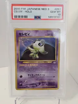 Japanese Pokemon Neo 3 Celebi Holo Revelation 251 2000 PSA 10 GEM MINT - Image 1