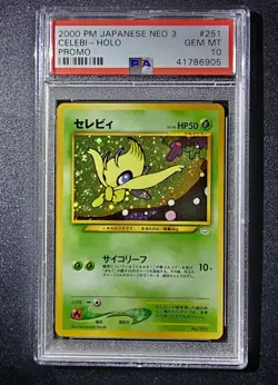 PSA 10 Pokemon Card Japanese Neo 3 Celebi Promo No. 251 Holo 2000 - Image 1