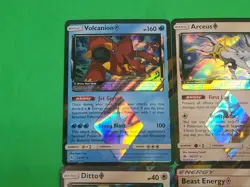 Pokemon Rare Holo Prism Cards Lot Of 4 Ditto, Arceus, Volcanion, Beast Energy - Image 2