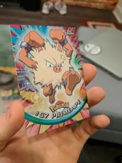 2000 Pokemon Topps Chrome Series 1 - PRIMEAPE - Holo Card #57 RARE - Image 1