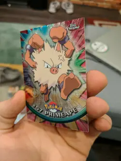 2000 Pokemon Topps Chrome Series 1 - PRIMEAPE - Holo Card #57 RARE - Image 2