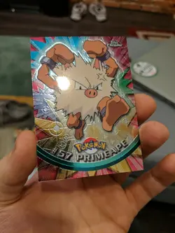 2000 Pokemon Topps Chrome Series 1 - PRIMEAPE - Holo Card #57 RARE - Image 3