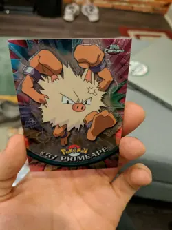 2000 Pokemon Topps Chrome Series 1 - PRIMEAPE - Holo Card #57 RARE - Image 4