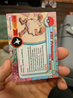 2000 Pokemon Topps Chrome Series 1 - PRIMEAPE - Holo Card #57 RARE - Image 5