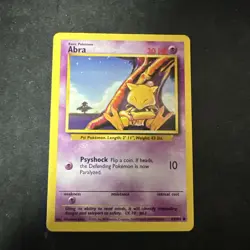 Abra 43/102 Base Set Common Pokemon Card Unlimited Edition WOTC D52 - Image 1