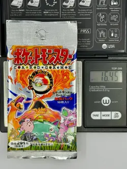 16.45 g Japanese Base Set Pokemon TCG Sealed Pack 1996 291 Yen - Image 1