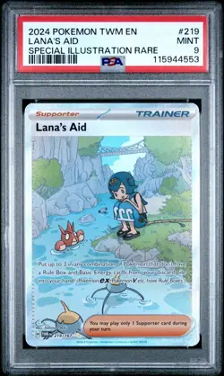 Pokemon TCG Lana's Aid Scarlet & Violet-Twilight Masquerade 219/167 PSA 9 MINT - Image 1